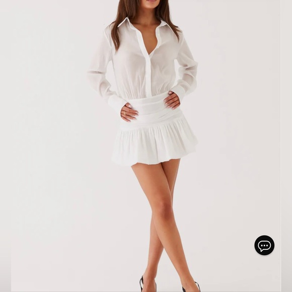 Peppermayo Dresses & Skirts - Peppermayo White Long Sleeve Dress